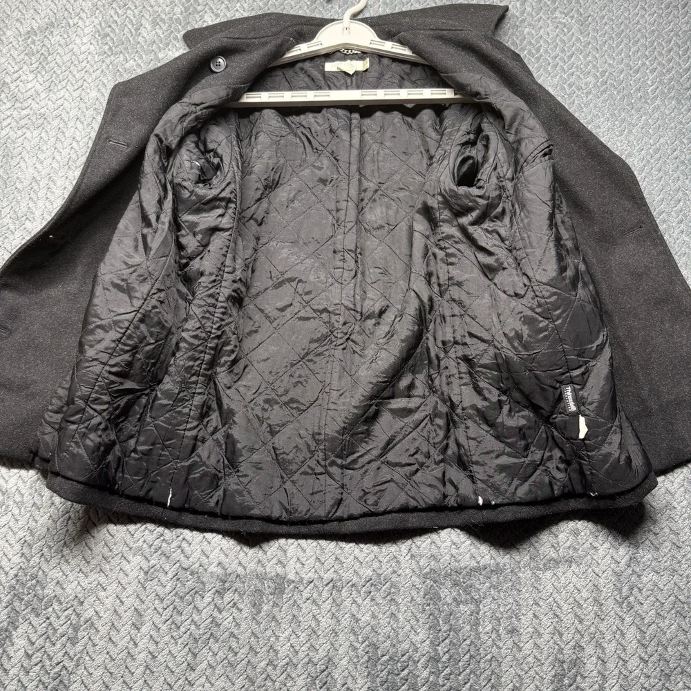 J Crew Women's XS Peacoat Wool Nylon Thinsulate Quilt Lined Jacket Dark Charcoal - Picture 8 of 13